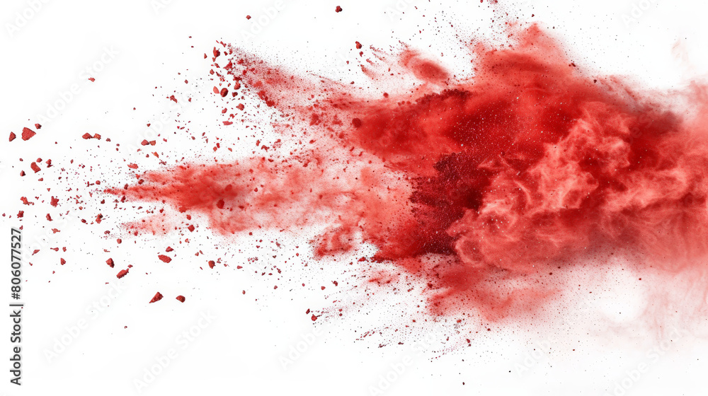 red ink splash