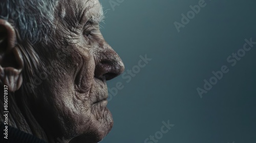 profilo di uomo anziano