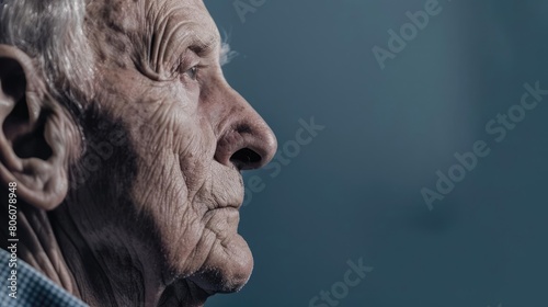 profilo di uomo anziano photo