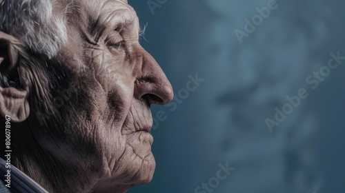 profilo di uomo anziano