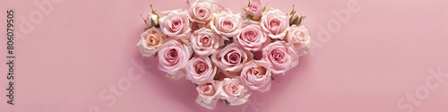 Blooming Heart of Pink and Cream Roses