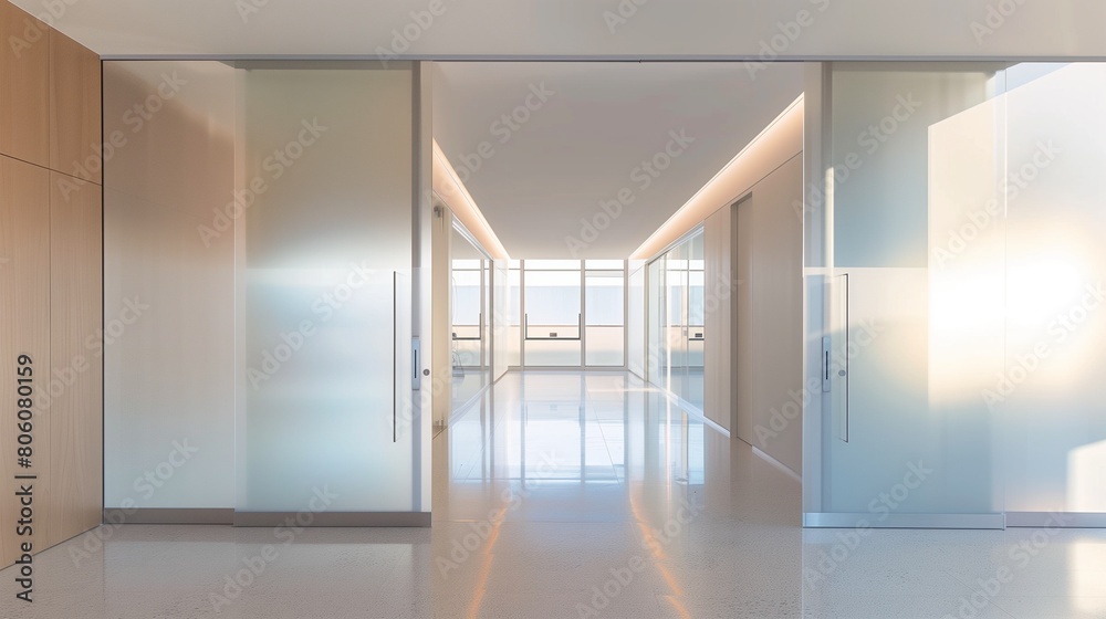 Frosted glass sliding doors for a sleek and modern entrance Frosted glass sliding doors for a sleek and modern entrance