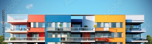Colorful Facade: Residential Complex Boasts Bay Windows in a Variety of Hues © Murda