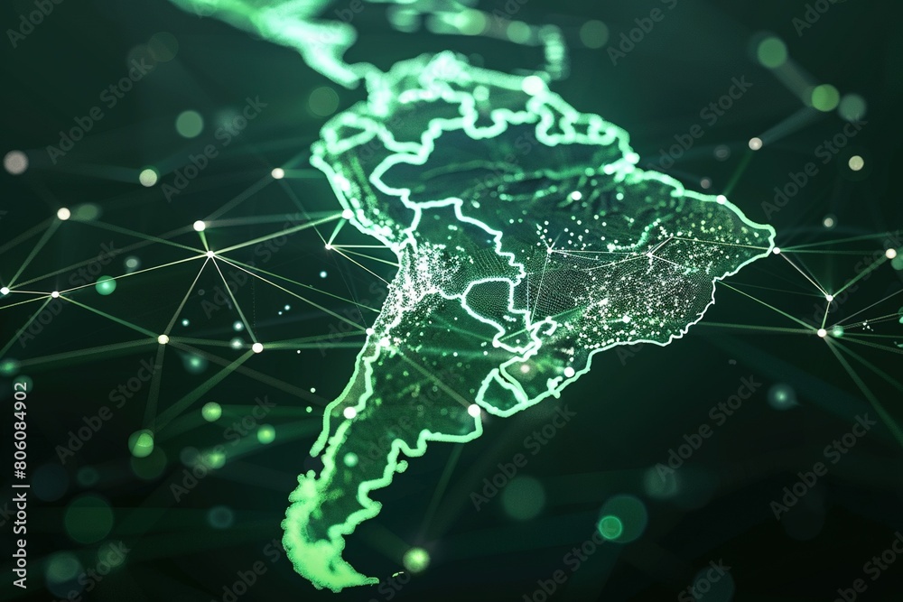 Stock photo style image a Digital world map Stock photo style image a Digital world map