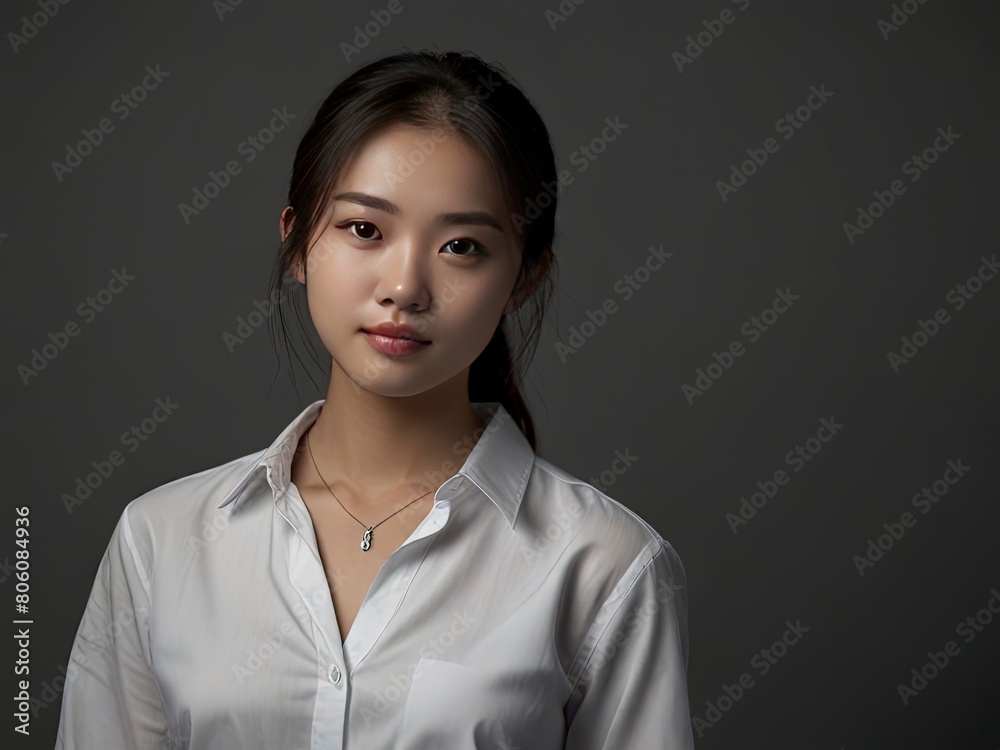 Young Woman Portrait: Blend of English and Japanese Genetics in Professional Photography Young Woman Portrait: Blend of English and Japanese Genetics in Professional Photography
