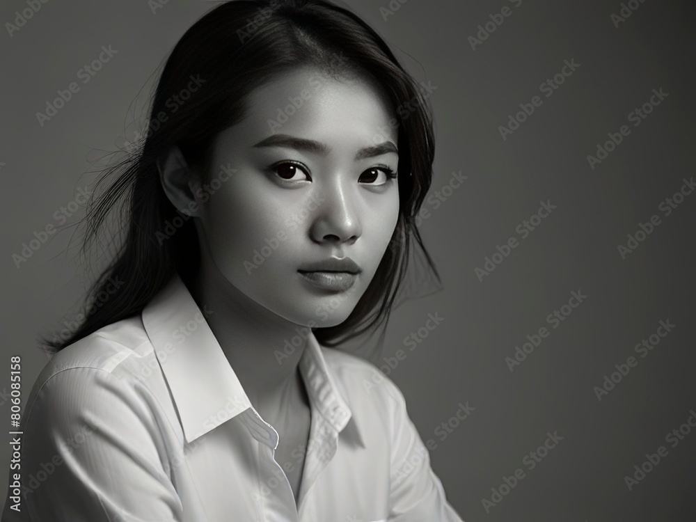 Young Woman Portrait: Blend of English and Japanese Genetics in Professional Photography Young Woman Portrait: Blend of English and Japanese Genetics in Professional Photography
