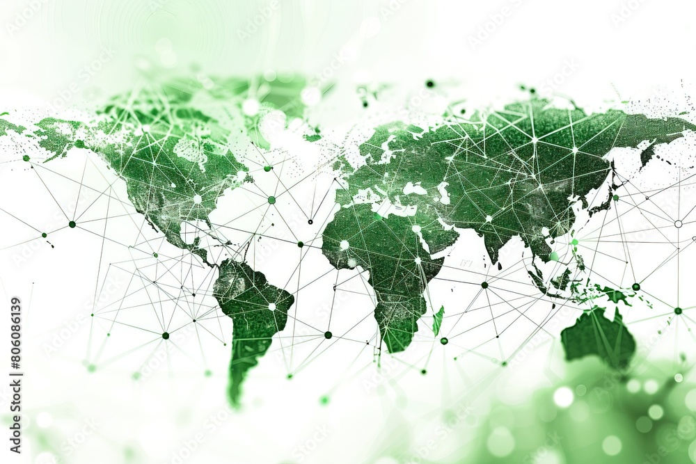 Fototapeta premium Stock photo style image a Digital world map