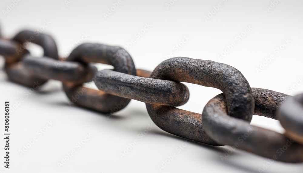 Fototapeta premium Close-up of a weathered iron chain