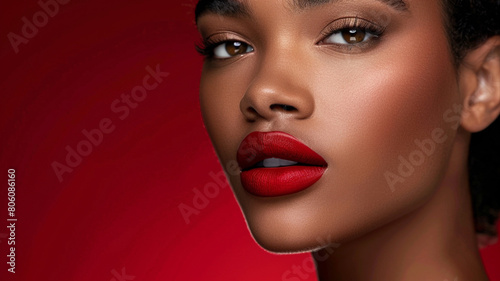A bold and daring lipstick shade, reflecting the confidence and boldness of a woman unafraid to take risks in business.