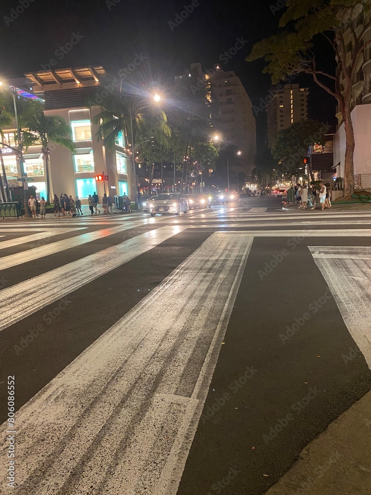 Fototapeta premium night city street