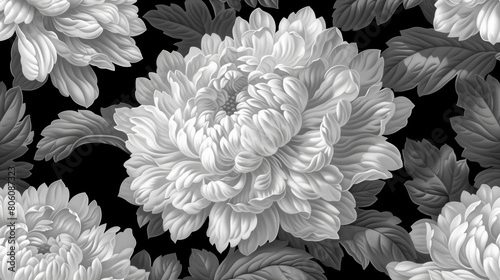 Vintage seamless floral pattern. Floral watercolor pattern. tage texture. Botanical illustration. Plant photo