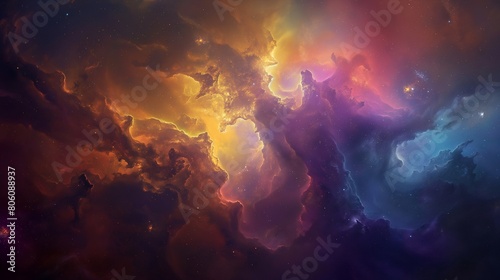 gradient background with space lights smoke background with abstract blurry circles and bubbles design with ultra hd space backgorund in deep color s  photo