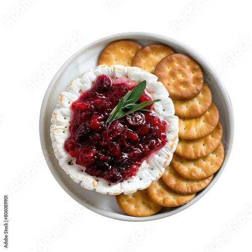 Plate of Brie Cheese with C...