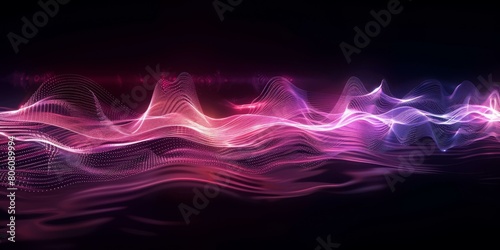 Colorful abstract glowing futuristic wave background