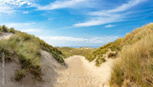 Sandweg zwischen den D  nen am Meer