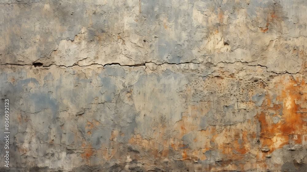 old weathered grunge blue concrete wall texture background