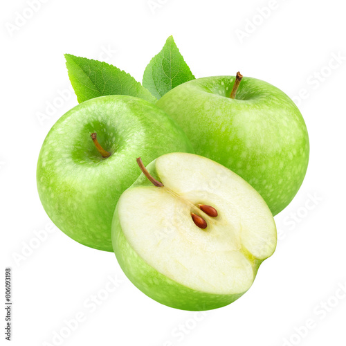 Green Apple isolated on white background 