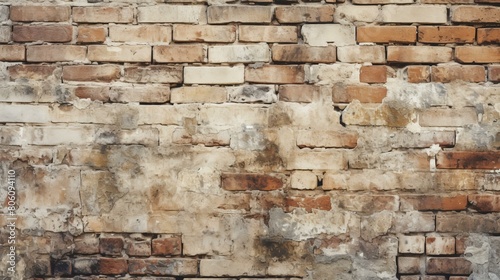 Old weathered grunge brick wall background texture