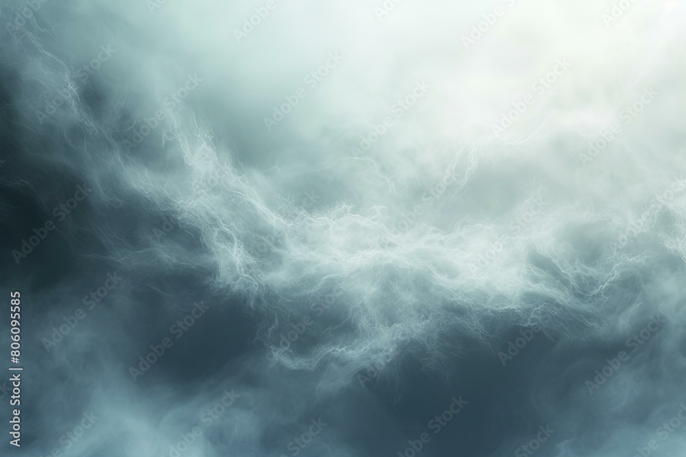 Blue and white abstract fractal resembling stormy clouds