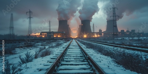 The Railroad Tracks in the Industrial Area © Adobe Contributor