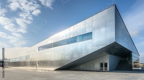 Modern metal building with shiny facade © Adobe Contributor