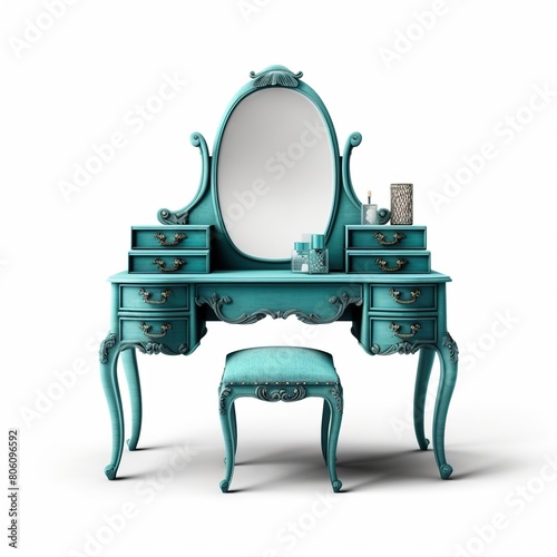 Dressing table turquoiseblue photo