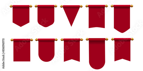 Red pennant flags