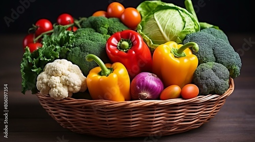 A basket full of fresh and healthy vegetables
