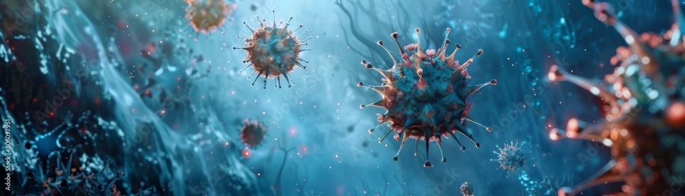 Surreal art poster symbolizing the immune system as a fortress defending against microbial invaders, creative for artistic spaces or educational use Surreal art poster symbolizing the immune system as a fortress defending against microbial invaders, creative for artistic spaces or educational use