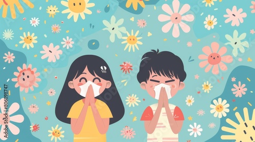 Public health awareness poster about preventing nasal infections, with tips on hygiene and care, essential for clinics and community centers photo