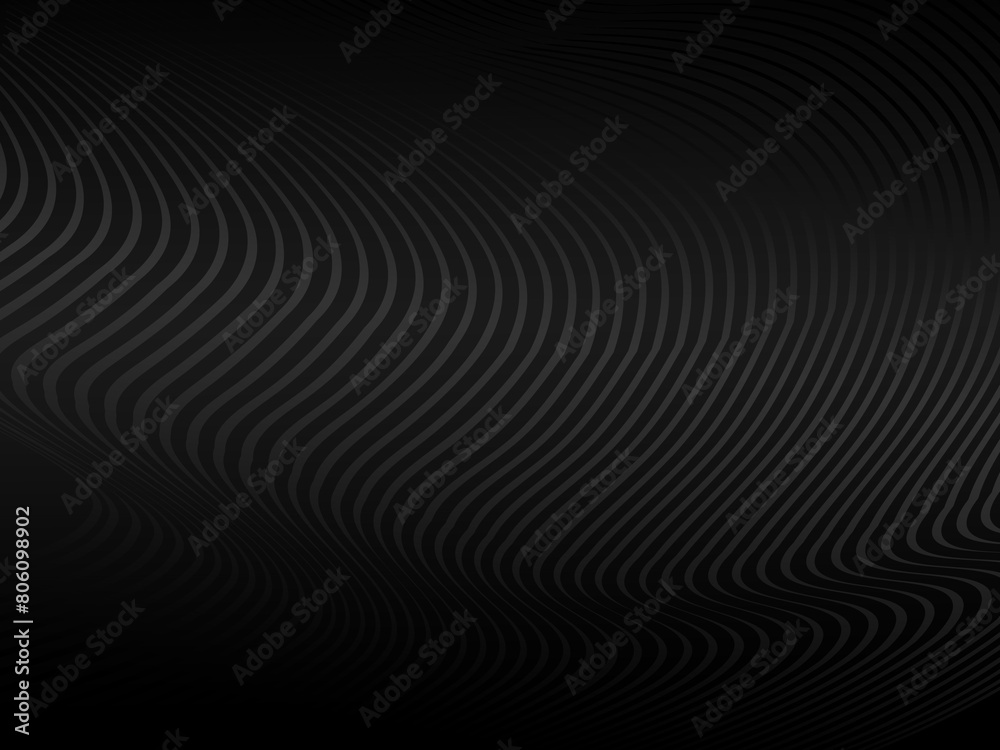 Black abstract background design. Premium line texture for banner, business background. Modern wavy lines (guilloche curves) pattern in monochrome colors. Black abstract background design. Premium line texture for banner, business background. Modern wavy lines (guilloche curves) pattern in monochrome colors.