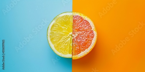 Comparison of lemon and grapefruit