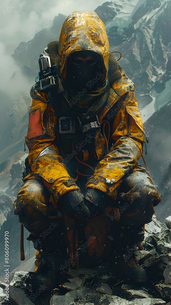 Otherworldly Humanoid Character in Striking Mutant Clothing - A Blend of Traditional Oil Painting and Digital Enhancements Otherworldly Humanoid Character in Striking Mutant Clothing - A Blend of Traditional Oil Painting and Digital Enhancements
