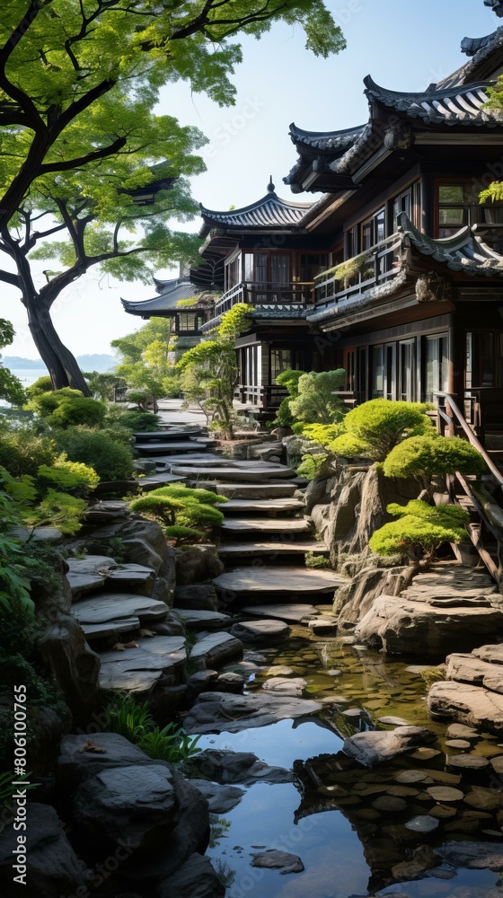 chinese traditional courtyard house with lake view chinese traditional courtyard house with lake view