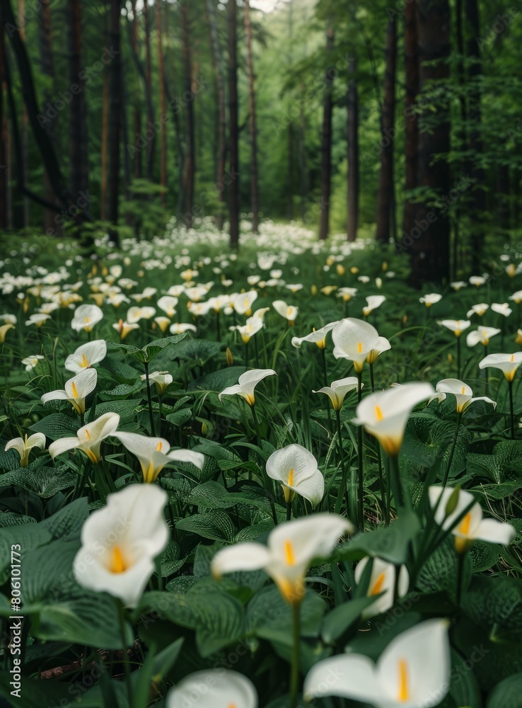Obraz premium Calla lilies in the forest