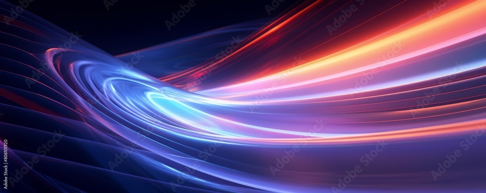 Naklejka premium pulsating light lines on a nanoscale