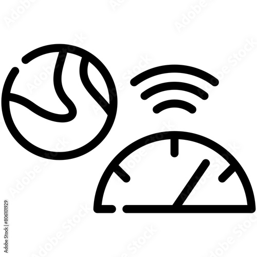 internet speed test line icon
