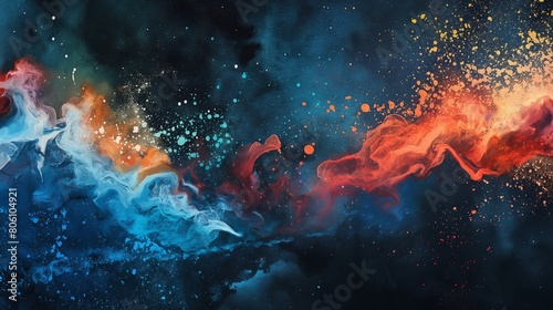 splashes of the water color on the dark background with ultra hd picture abstract gradient marble design also in touch gradient background  photo