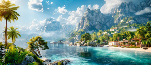 Picturesque Adriatic Coastline with Clear Waters and Rocky Shores, Peaceful Croatian Riviera
