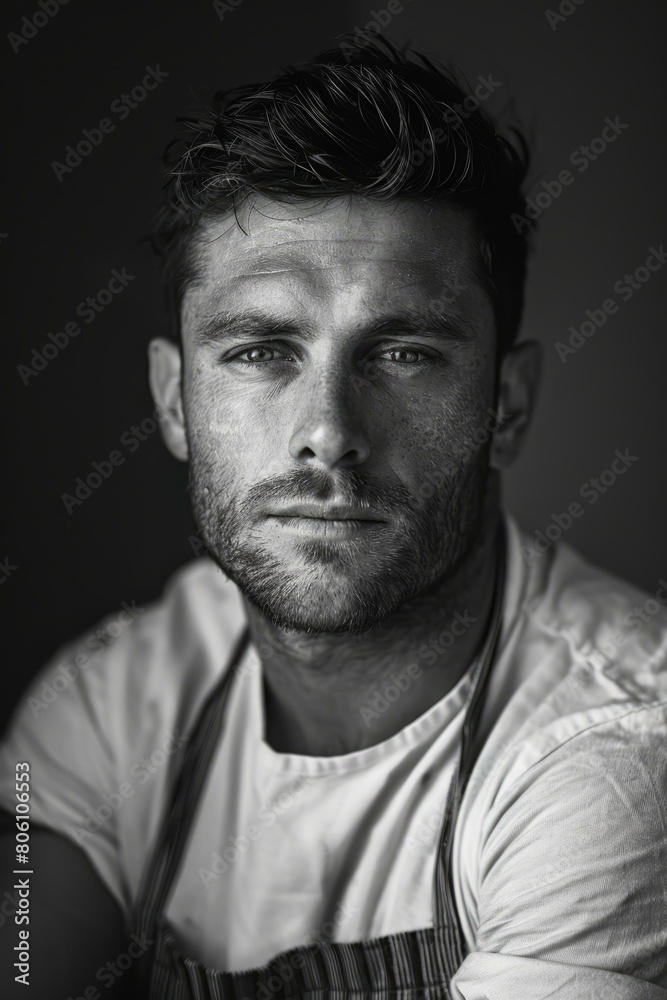 Portrait of a male chef looking at the camera