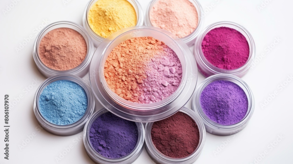 Colorful mineral makeup powders Colorful mineral makeup powders