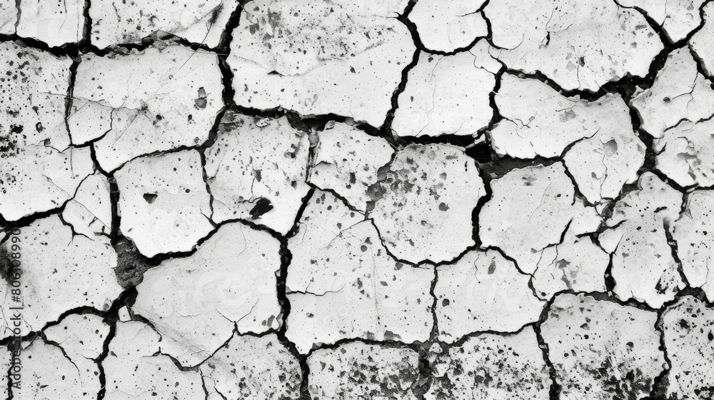 Obraz premium Cracked white paint texture