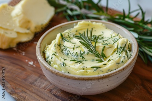 Healthy homemade herb butter photo