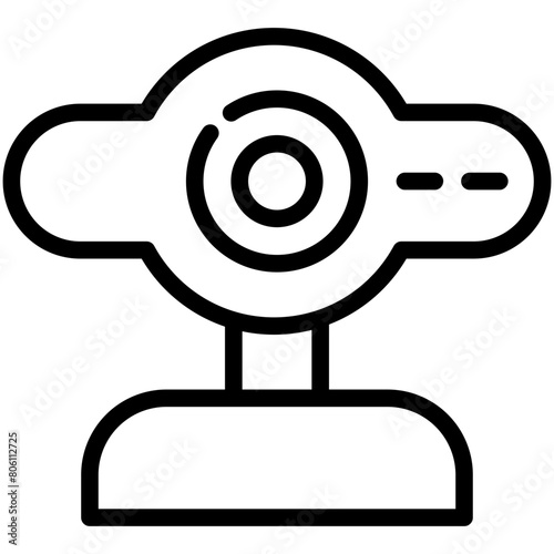 webcam line icon