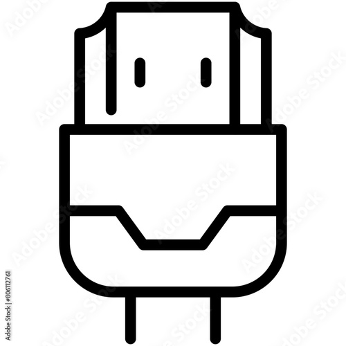 hdmi cable line icon
