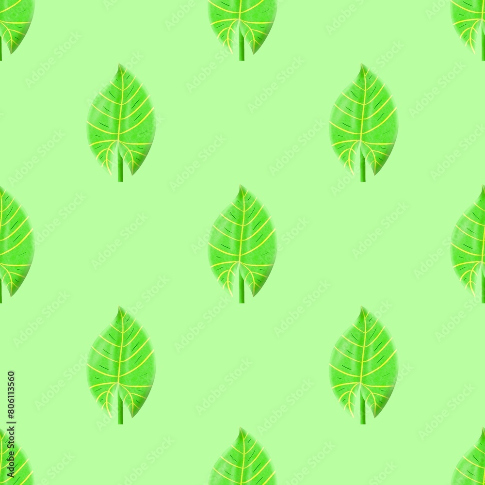 Fototapeta premium pattern with leaves