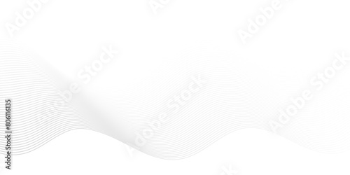 Vector abstract white digital blend wave lines technology background. Modern minimal gradient white flowing wave lines and glowing moving lines. Futuristic technology and sound wave lines background.