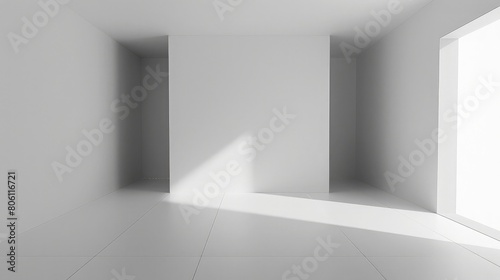 blank room 3d design for template mockup
