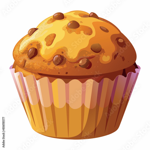 sweet muffins white background -