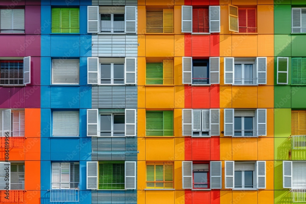 New colorful office building in Central-London.. Beautiful simple AI generated image in 4K, unique.